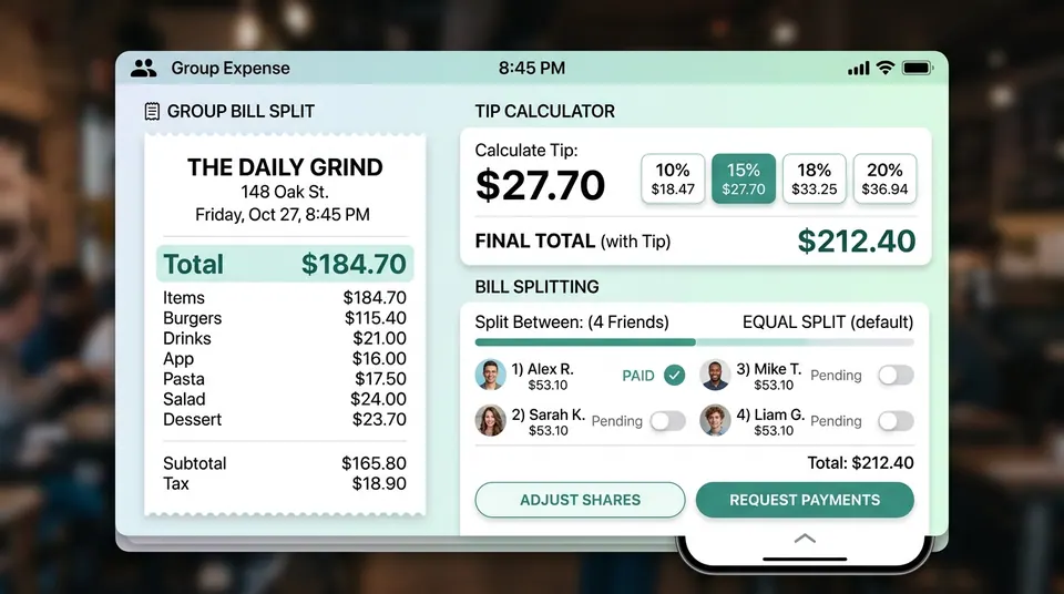FairShare Group Expense Splitting and Debt Minimization Settlement Matrix