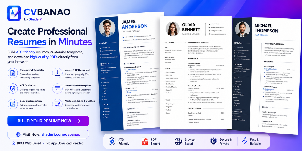 CV Banao ATS Resume Builder Banner